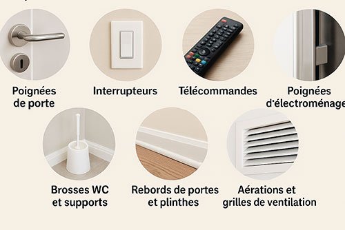 Poignées interrupteurs télécommandes les invisibles du ménage que vous oubliez de nettoyer